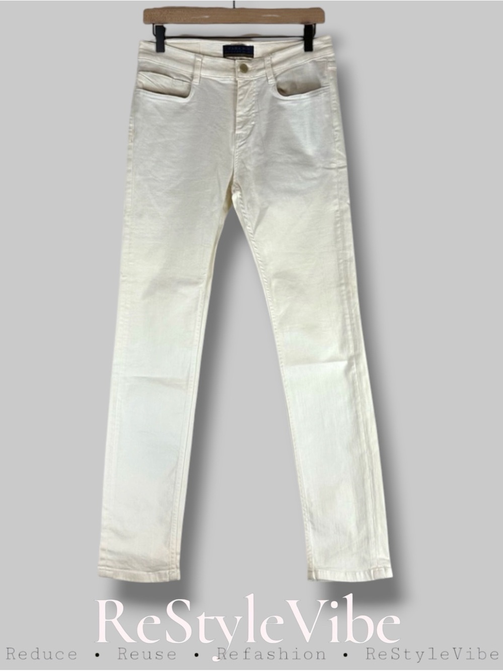 ZARA MAN Men’s Size 30 Denim Jeans Slim Fit Skinny Style Stretch White